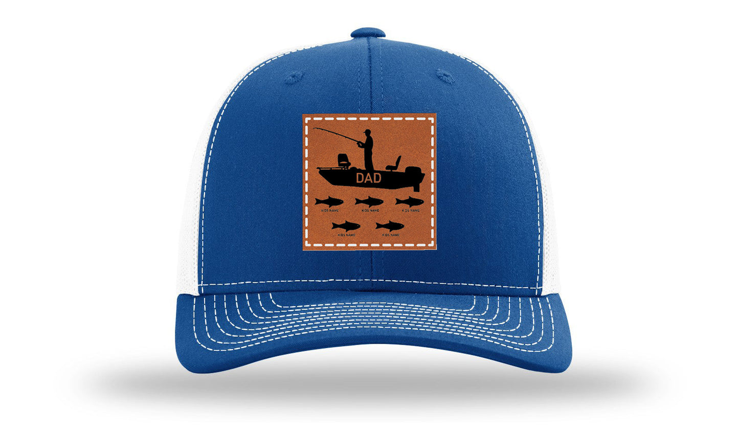 Dad's Fishing Boat Leather Patch Richardson 112 Hat