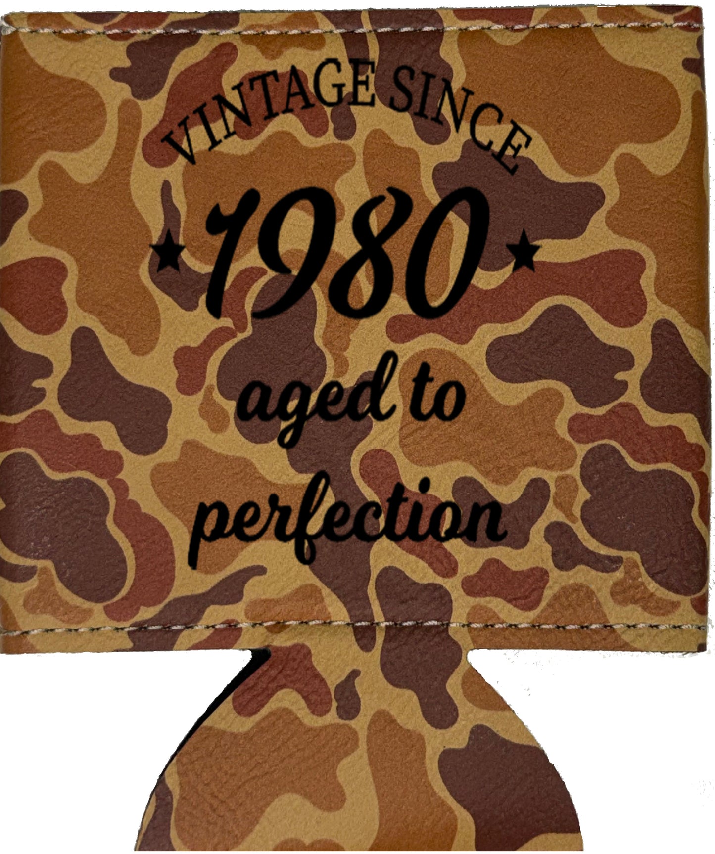 Aged To Perfection Leatherette Koosie-Drake Duck Camo