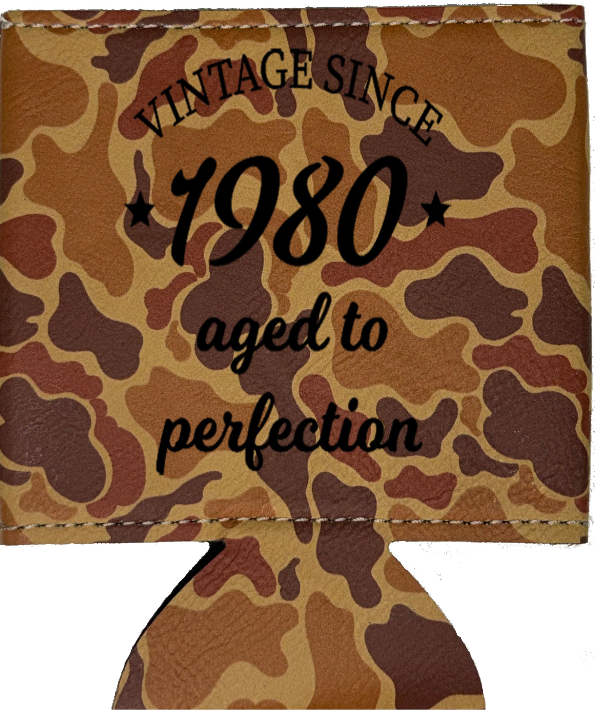 Aged To Perfection Leatherette Koosie-Drake Duck Camo