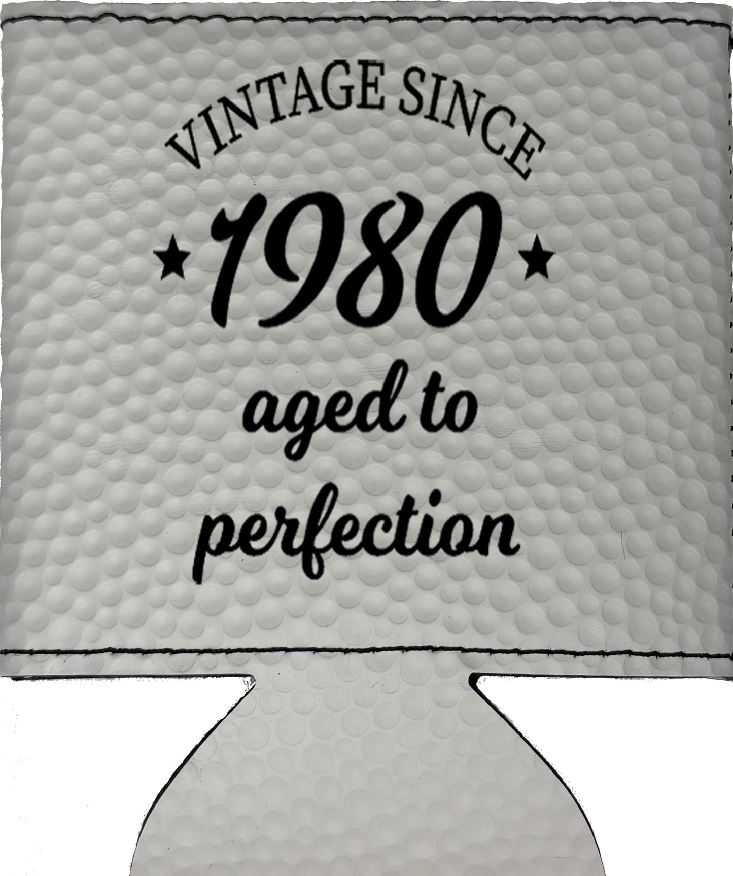 Aged To Perfection Magnetic Leather Koozie-Golf Ball