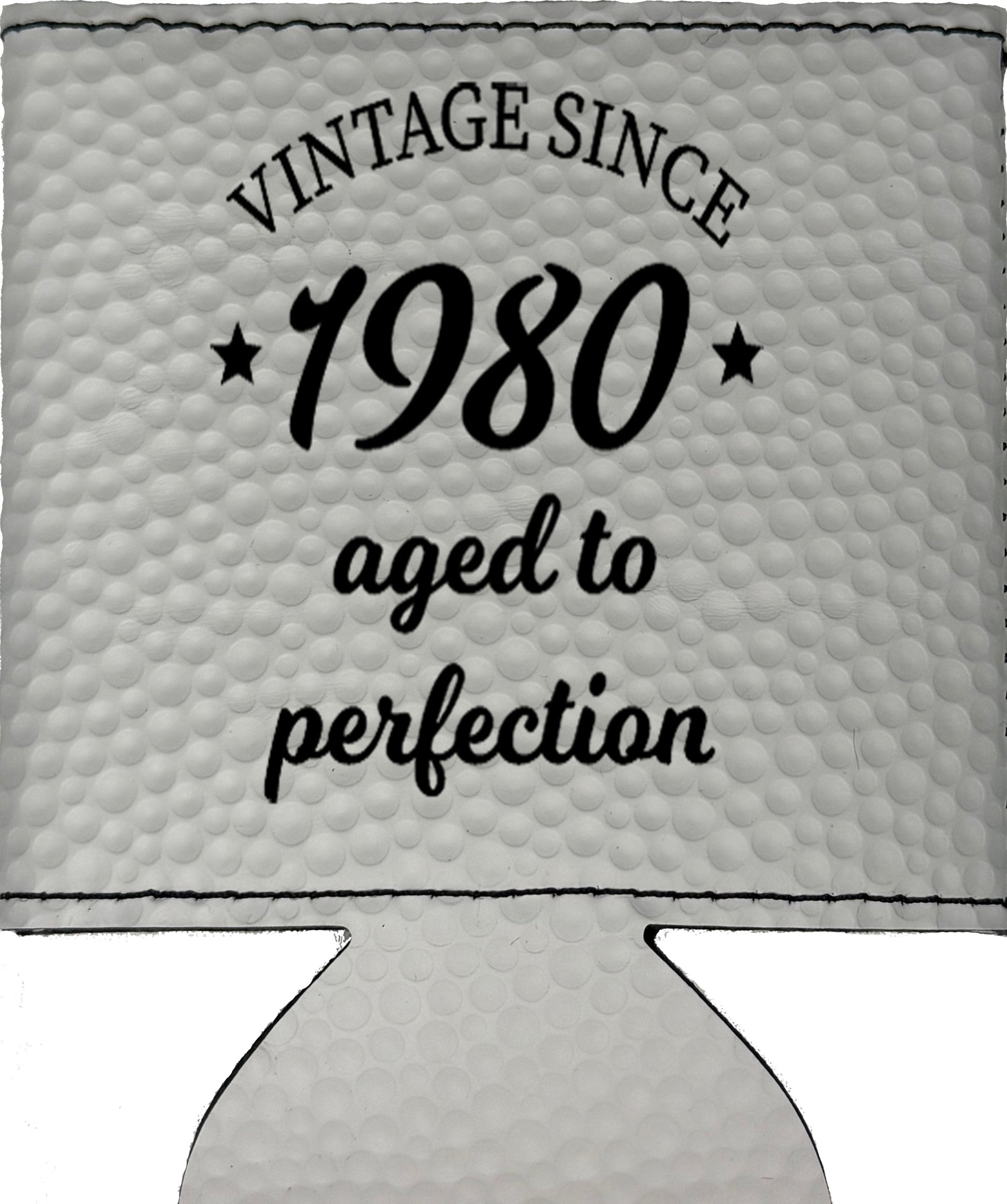 Aged To Perfection Magnetic Leather Koozie-Golf Ball