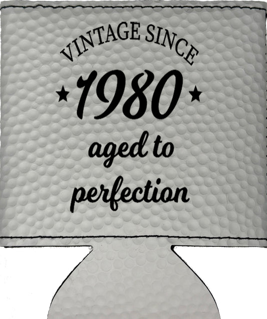 Aged To Perfection Magnetic Leather Koozie-Golf Ball