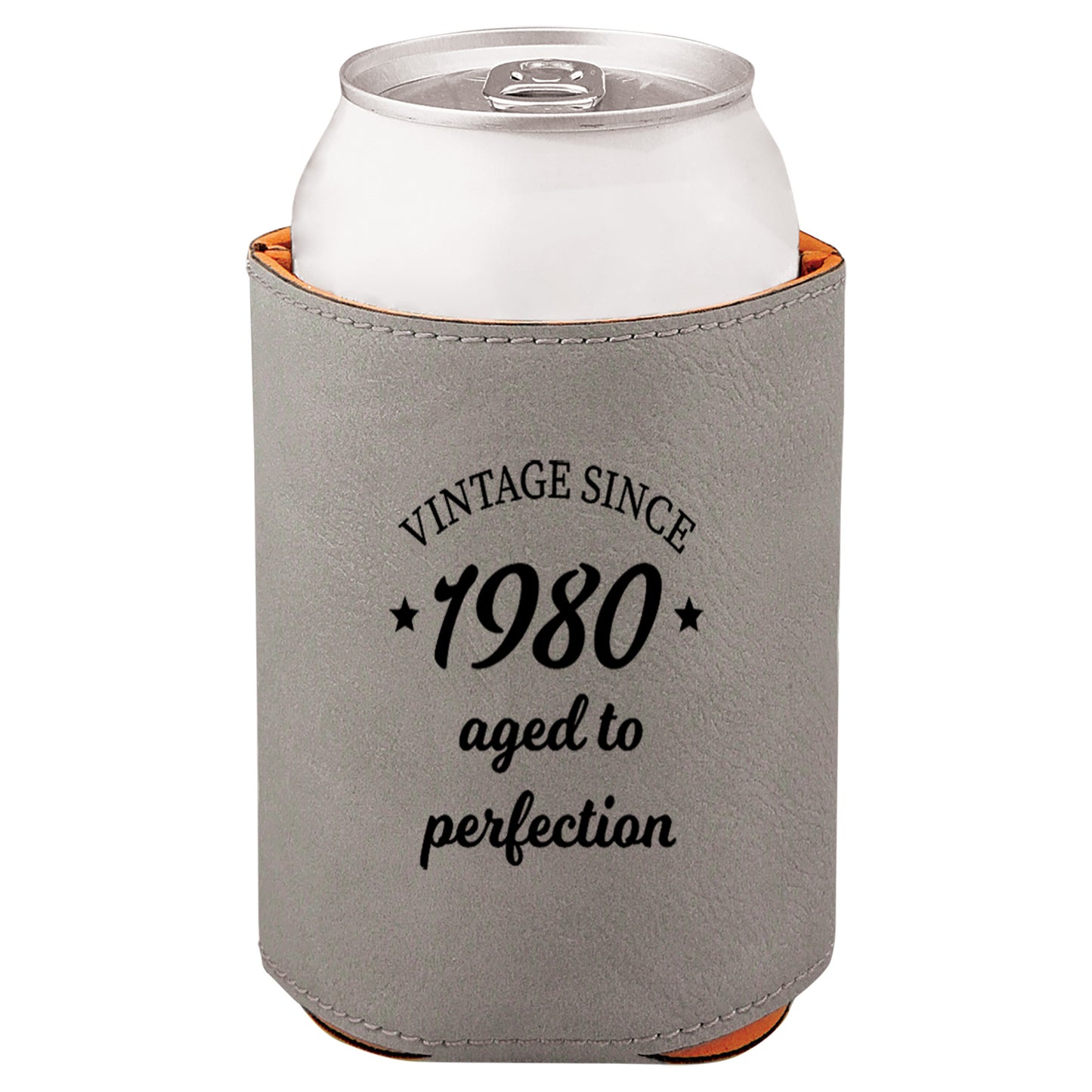 Aged To Perfection Leatherette Koosie-Gray