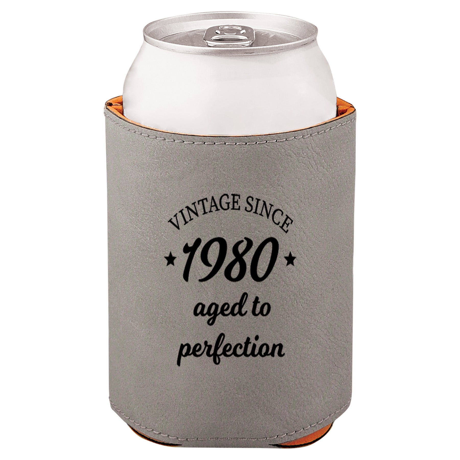 Aged To Perfection Leatherette Koosie-Gray