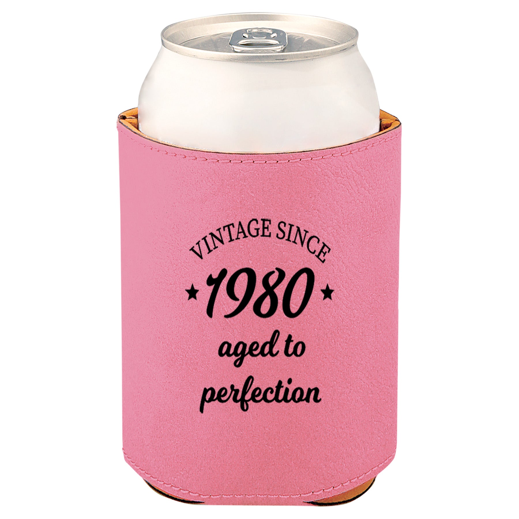 Aged To Perfection Leatherette Koosie-Pink