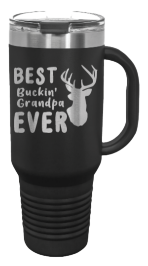 Best Buckin' Grandpa 40oz Handle Mug Laser Engraved