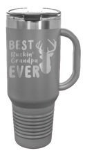 Load image into Gallery viewer, Best Buckin&#39; Grandpa 40oz Handle Mug Laser Engraved
