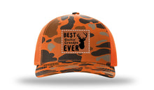 Load image into Gallery viewer, Best Buckin&#39; Grandpa Leather Patch Richardson 112PFP Camo Hat
