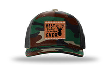 Load image into Gallery viewer, Best Buckin&#39; Grandpa Leather Patch Richardson 112PFP Camo Hat
