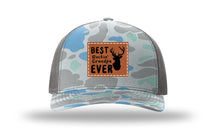 Load image into Gallery viewer, Best Buckin&#39; Grandpa Leather Patch Richardson 112PFP Camo Hat
