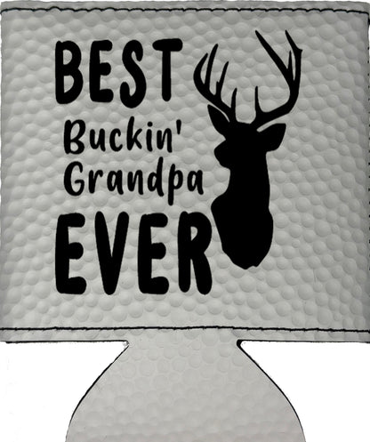 Best Buckin' Grandpa Magnetic Leather Koozie-Golf Ball