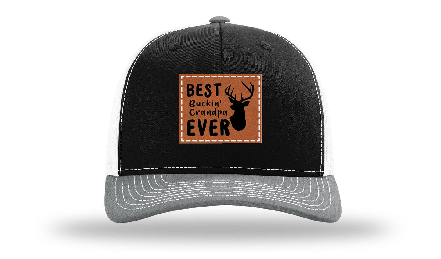 Best Buckin' Grandpa Leather Patch Richardson 112 Hat