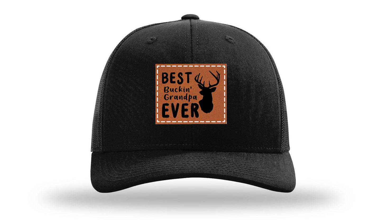 Best Buckin' Grandpa Leather Patch Richardson 112 Hat