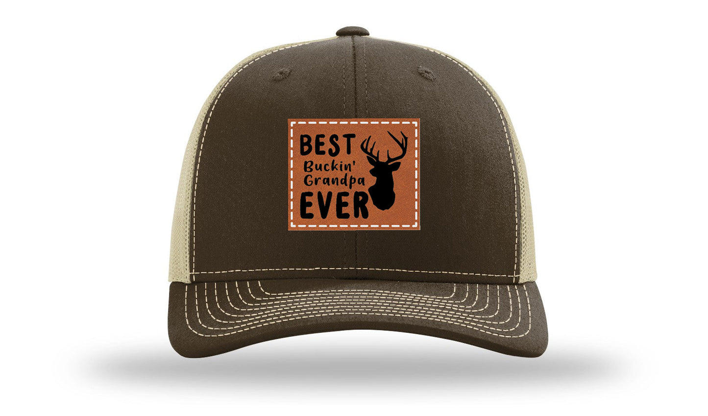 Best Buckin' Grandpa Leather Patch Richardson 112 Hat