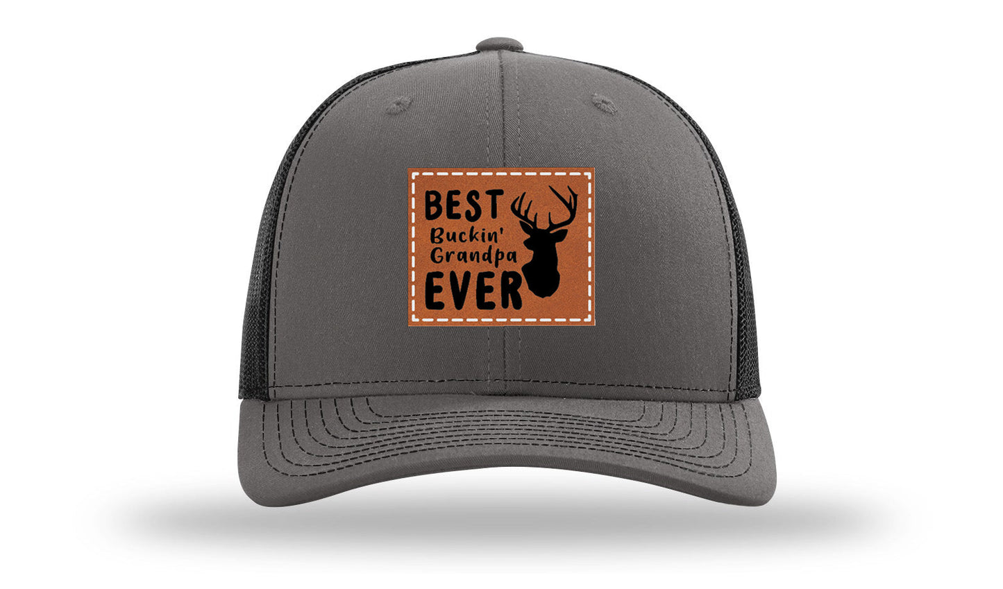 Best Buckin' Grandpa Leather Patch Richardson 112 Hat