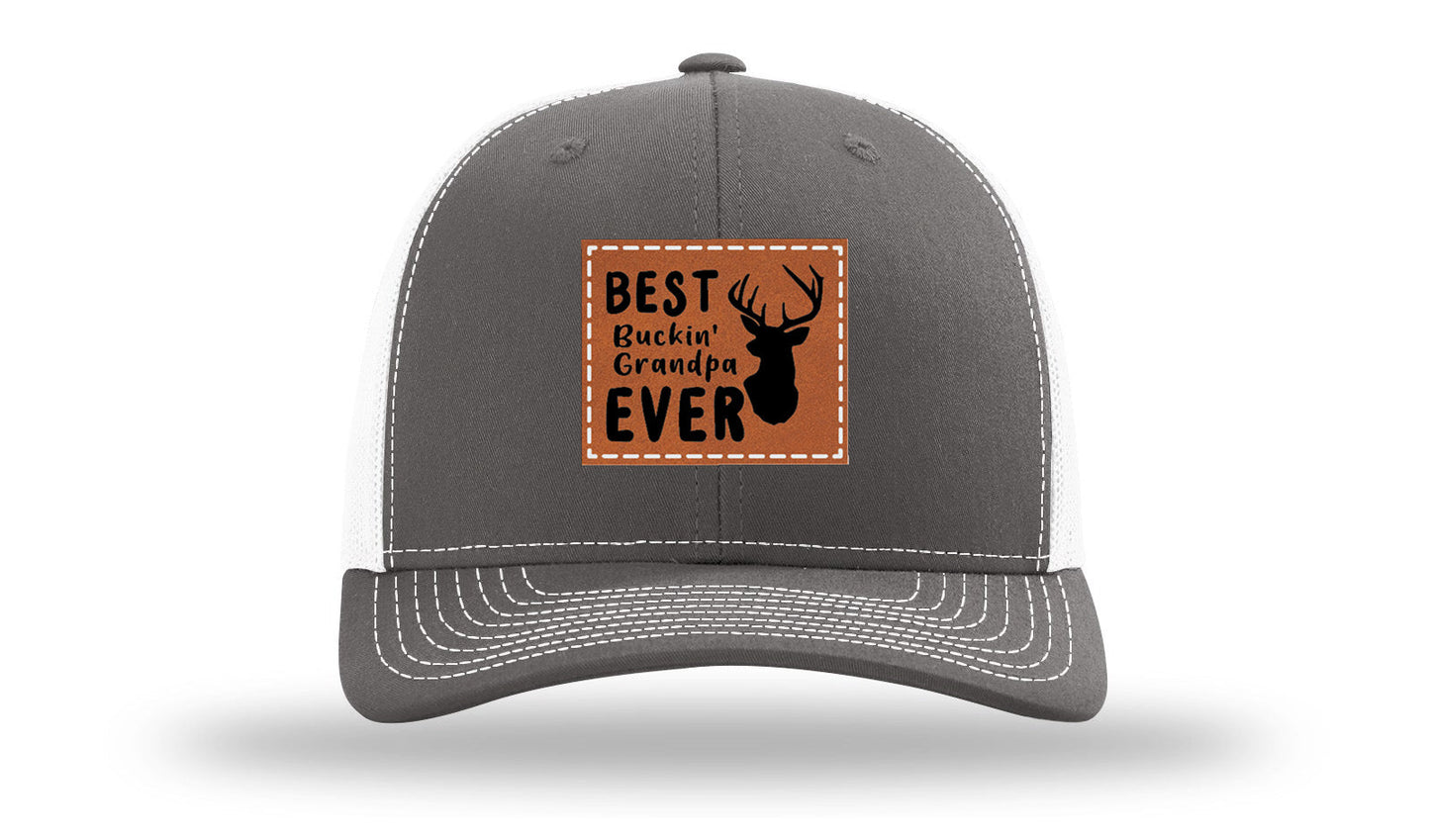 Best Buckin' Grandpa Leather Patch Richardson 112 Hat