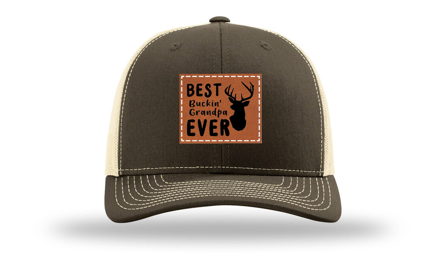 Best Buckin' Grandpa Leather Patch Richardson 112 Hat