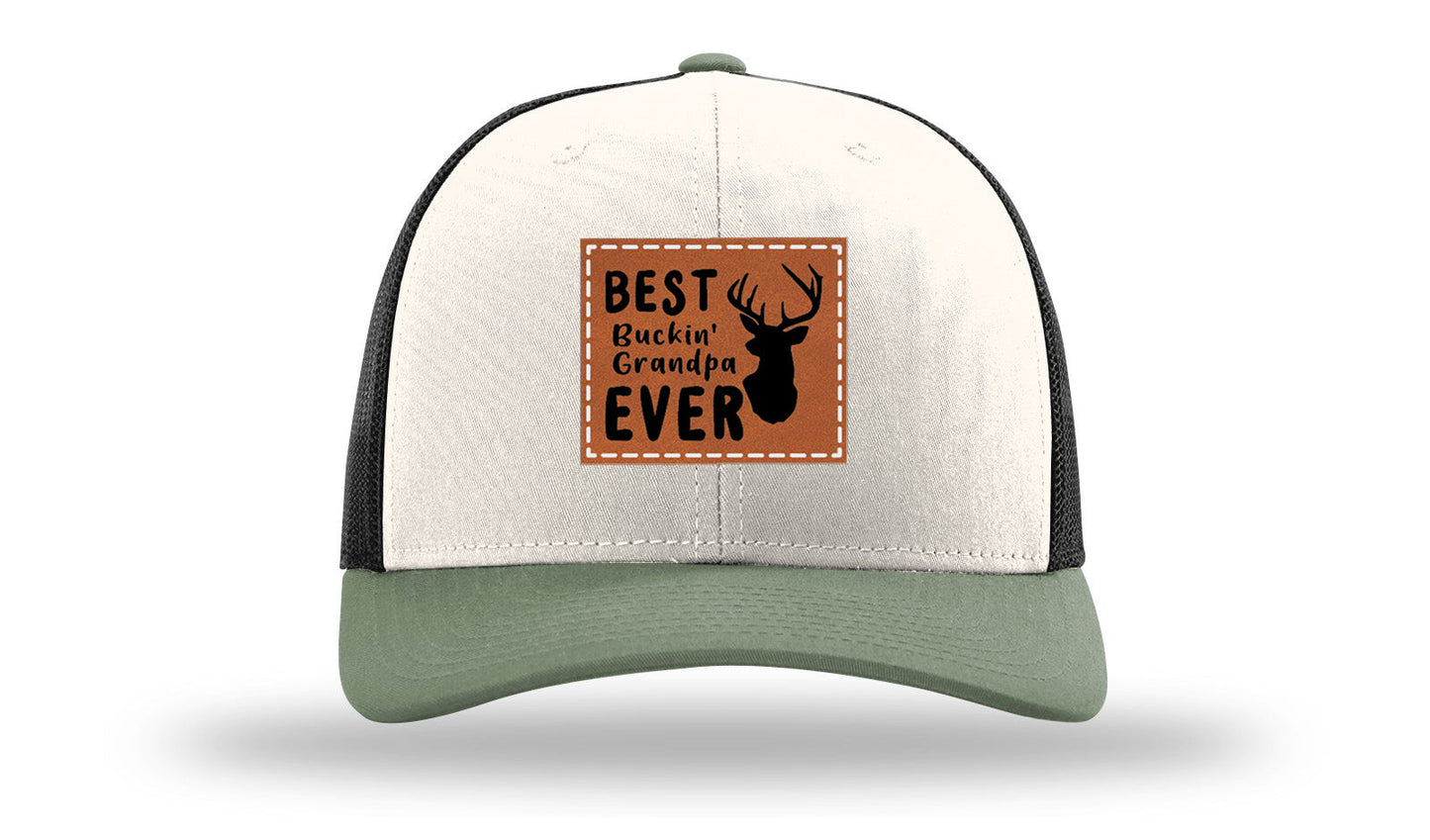 Best Buckin' Grandpa Leather Patch Richardson 112 Hat