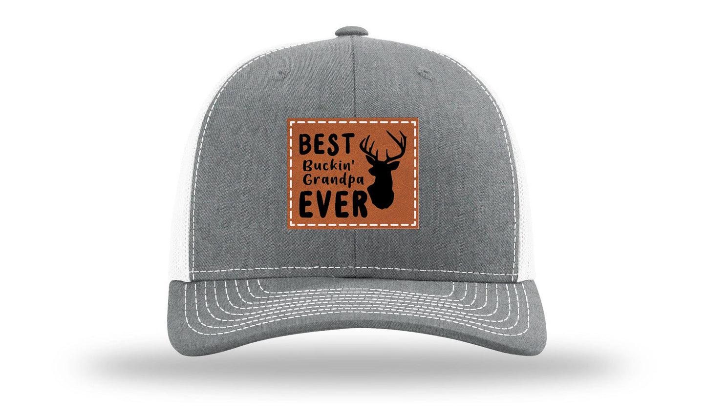 Best Buckin' Grandpa Leather Patch Richardson 112 Hat
