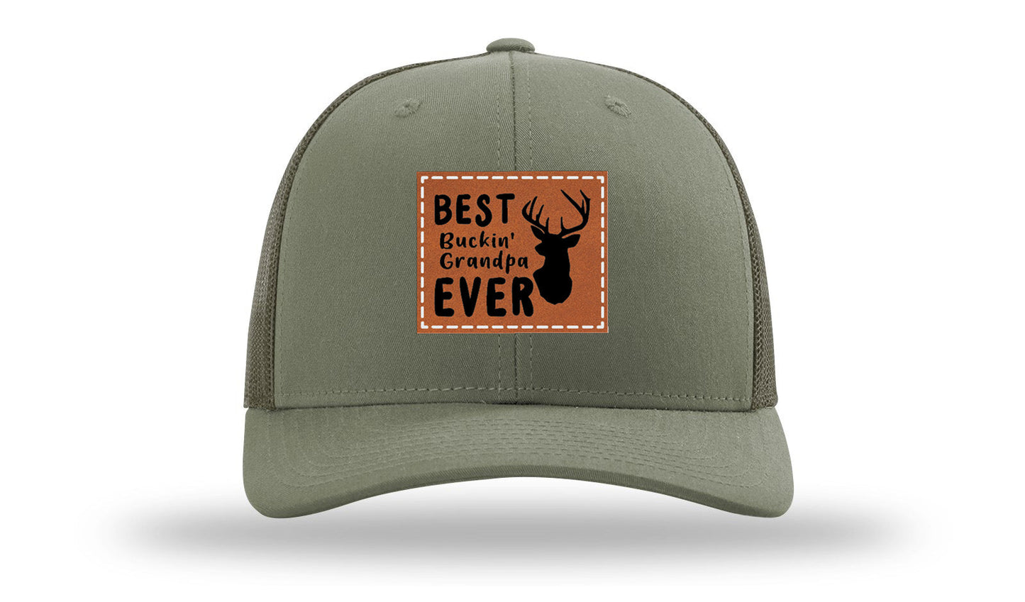 Best Buckin' Grandpa Leather Patch Richardson 112 Hat