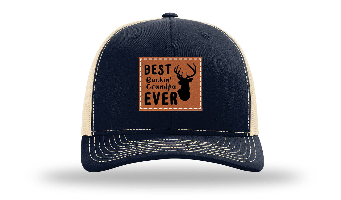 Best Buckin' Grandpa Leather Patch Richardson 112 Hat