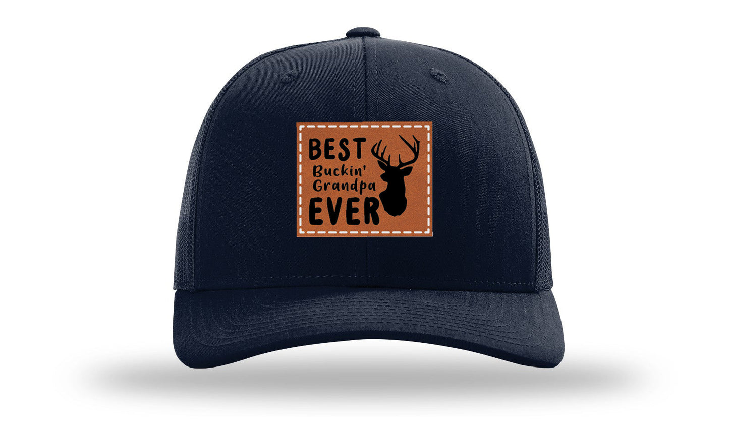 Best Buckin' Grandpa Leather Patch Richardson 112 Hat