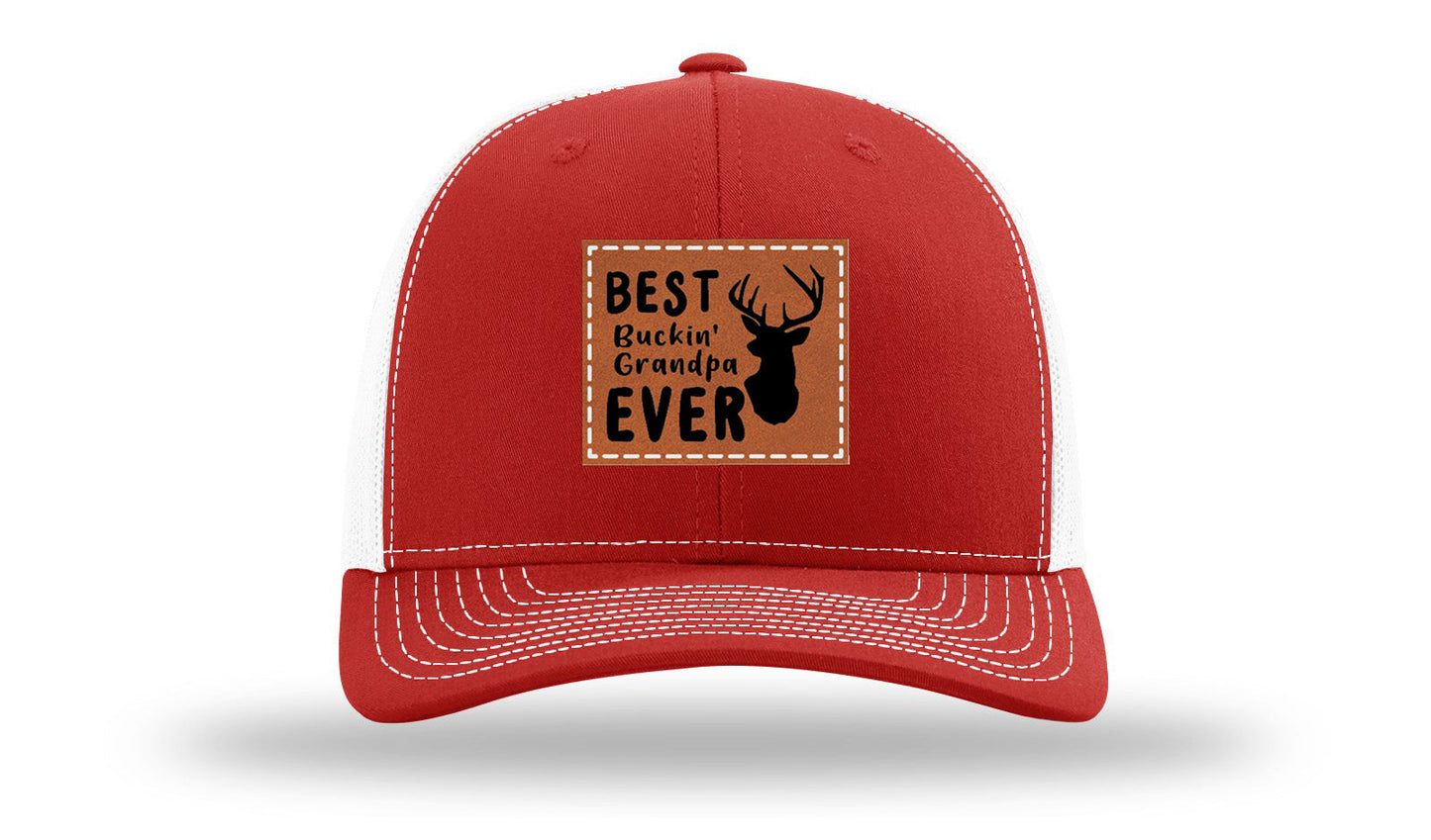 Best Buckin' Grandpa Leather Patch Richardson 112 Hat