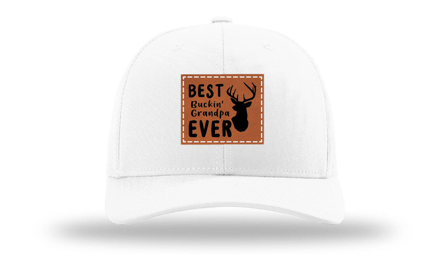 Best Buckin' Grandpa Leather Patch Richardson 112 Hat