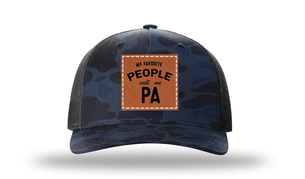 Favorite People Call Me PA Leather Patch Richardson 112PFP Camo Hat