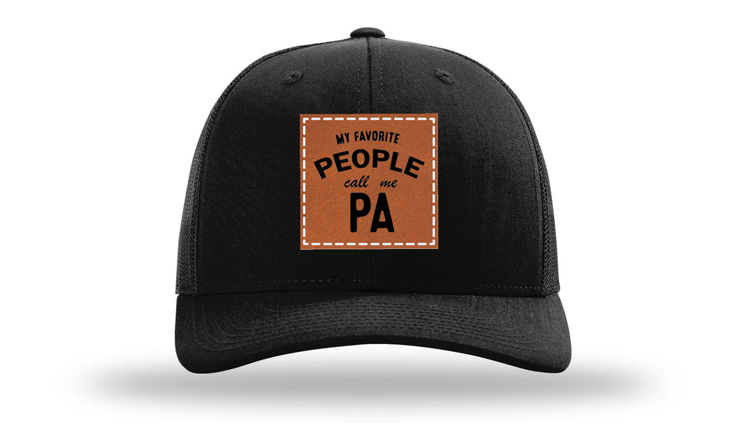My Favorite People Call Me Pa Leather Patch Richardson 112 Hat