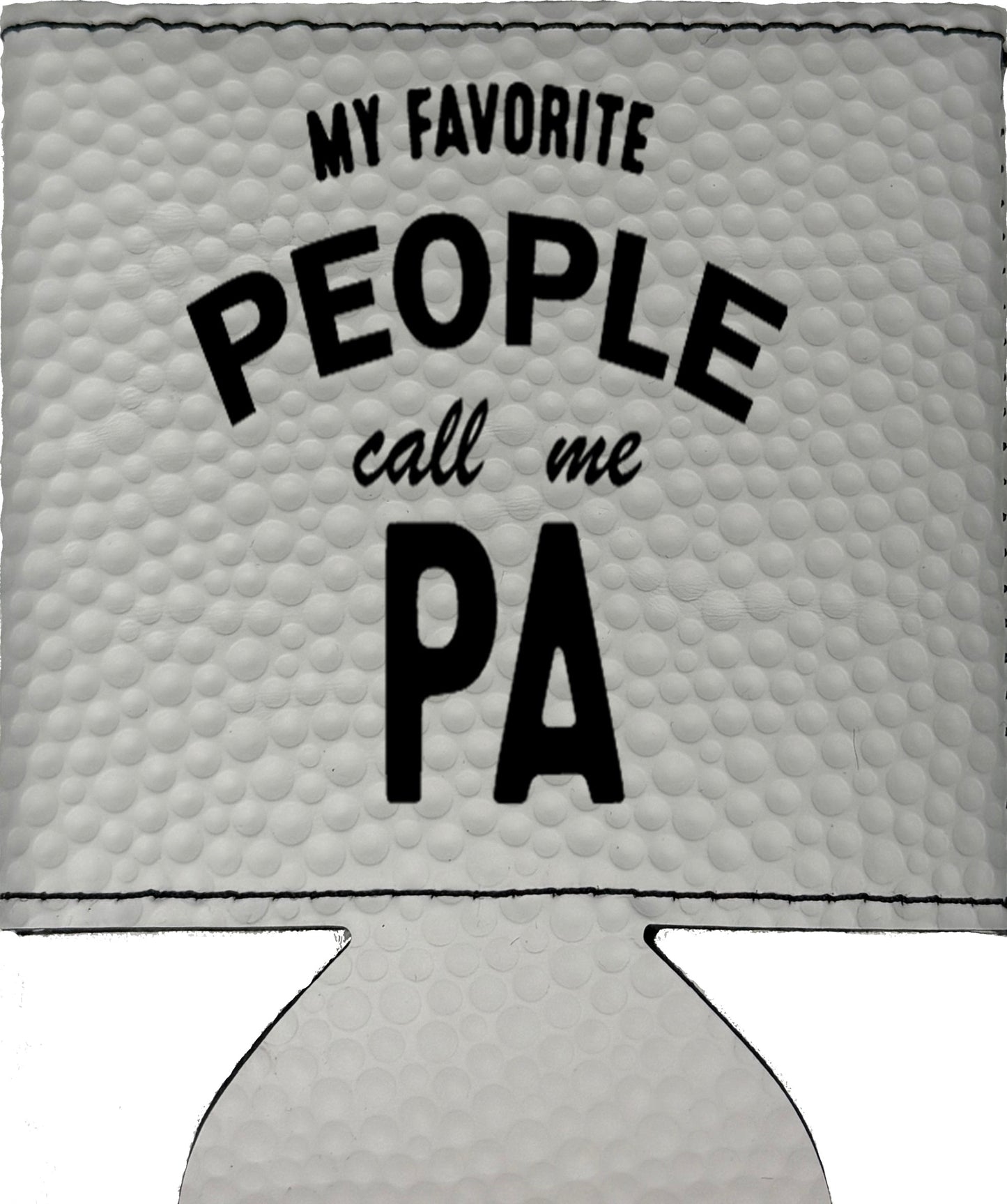 My Favorite People Call Me Pa Magnetic Leather Koozie-Golf Ball