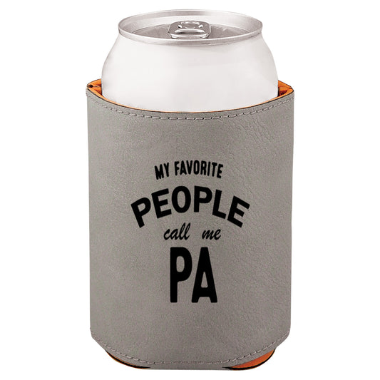 My Favorite People Call Me Pa Leatherette Koosie-Gray