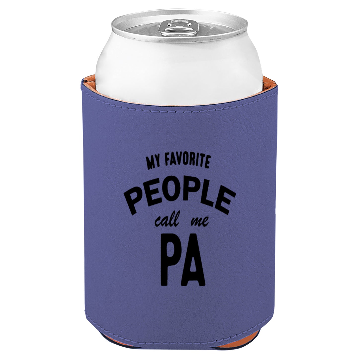 My Favorite People Call Me Pa Leatherette Koosie-Purple