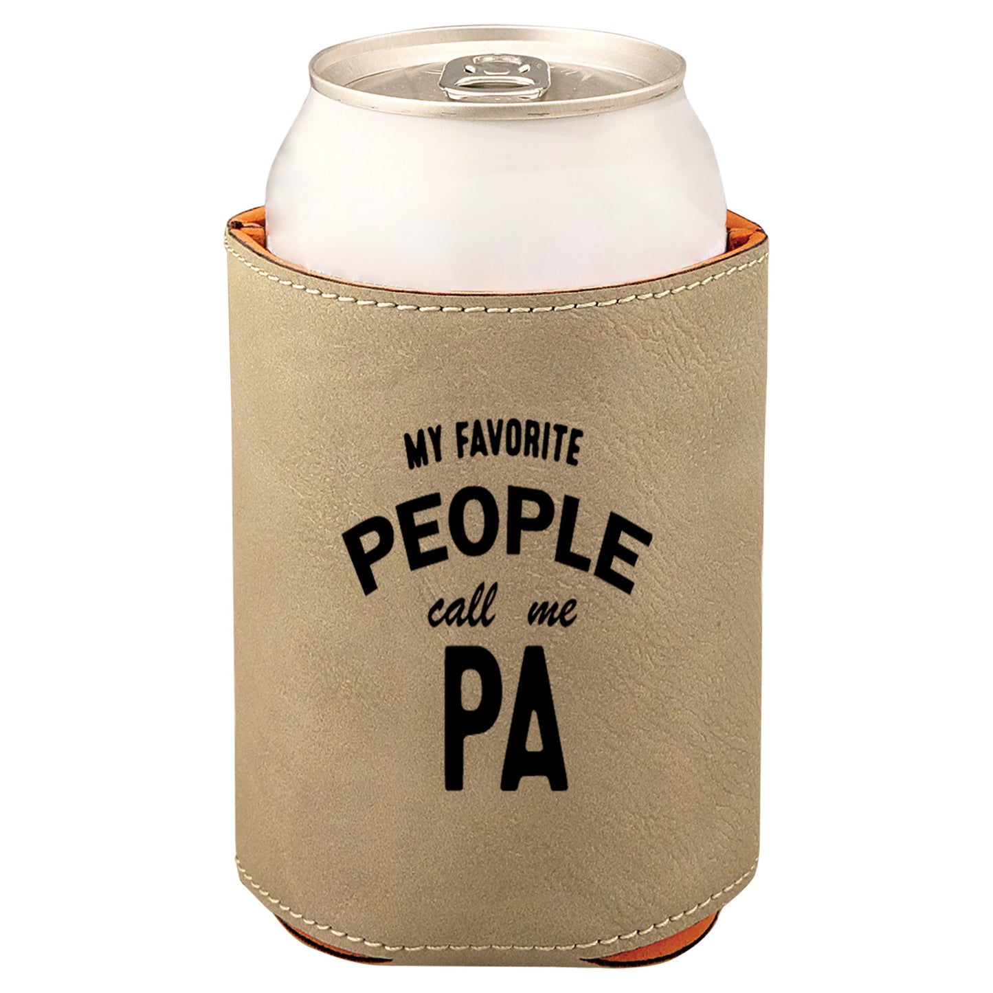 My Favorite People Call Me Pa Leatherette Koosie-Tan