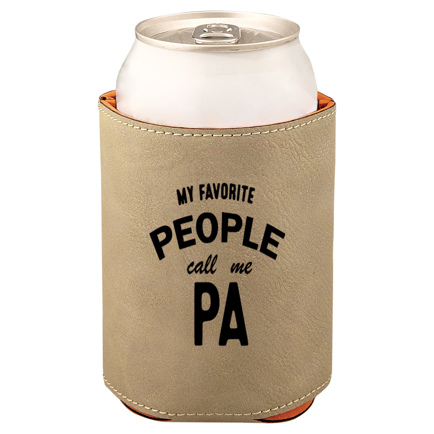My Favorite People Call Me Pa Leatherette Koosie-Tan