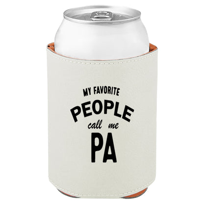 My Favorite People Call Me Pa Leatherette Koosie-White