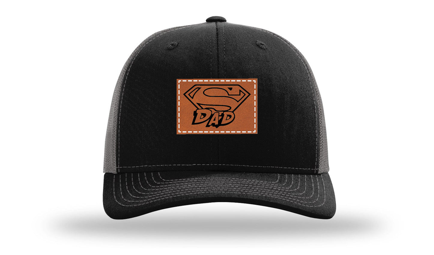 Super Dad Leather Patch Richardson 112 Hat