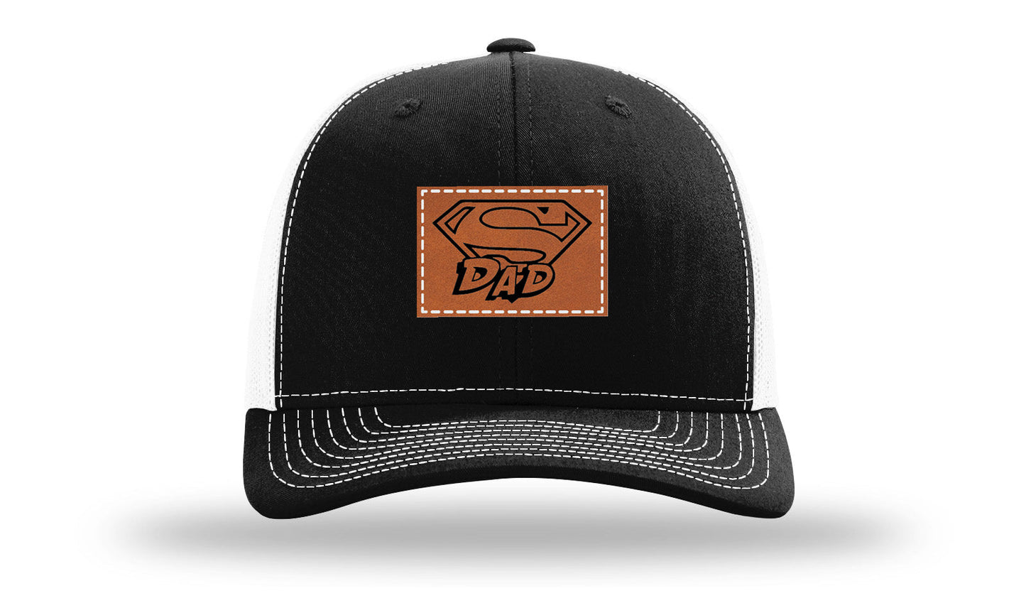 Super Dad Leather Patch Richardson 112 Hat