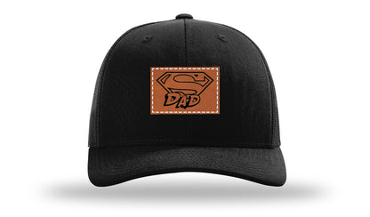 Super Dad Leather Patch Richardson 112 Hat