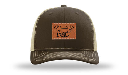 Super Dad Leather Patch Richardson 112 Hat