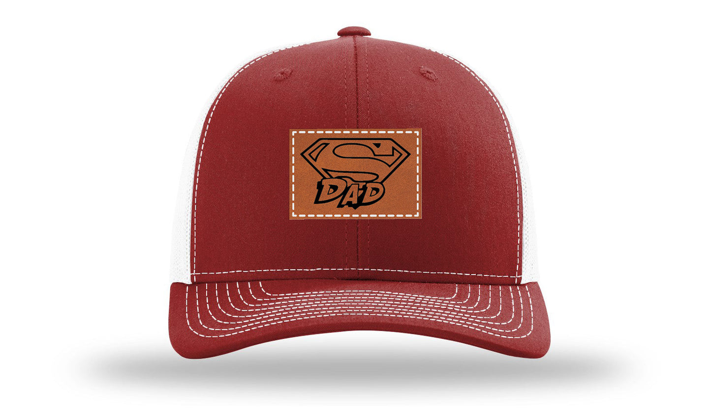 Super Dad Leather Patch Richardson 112 Hat