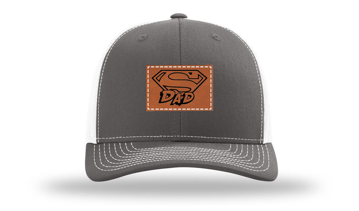 Super Dad Leather Patch Richardson 112 Hat