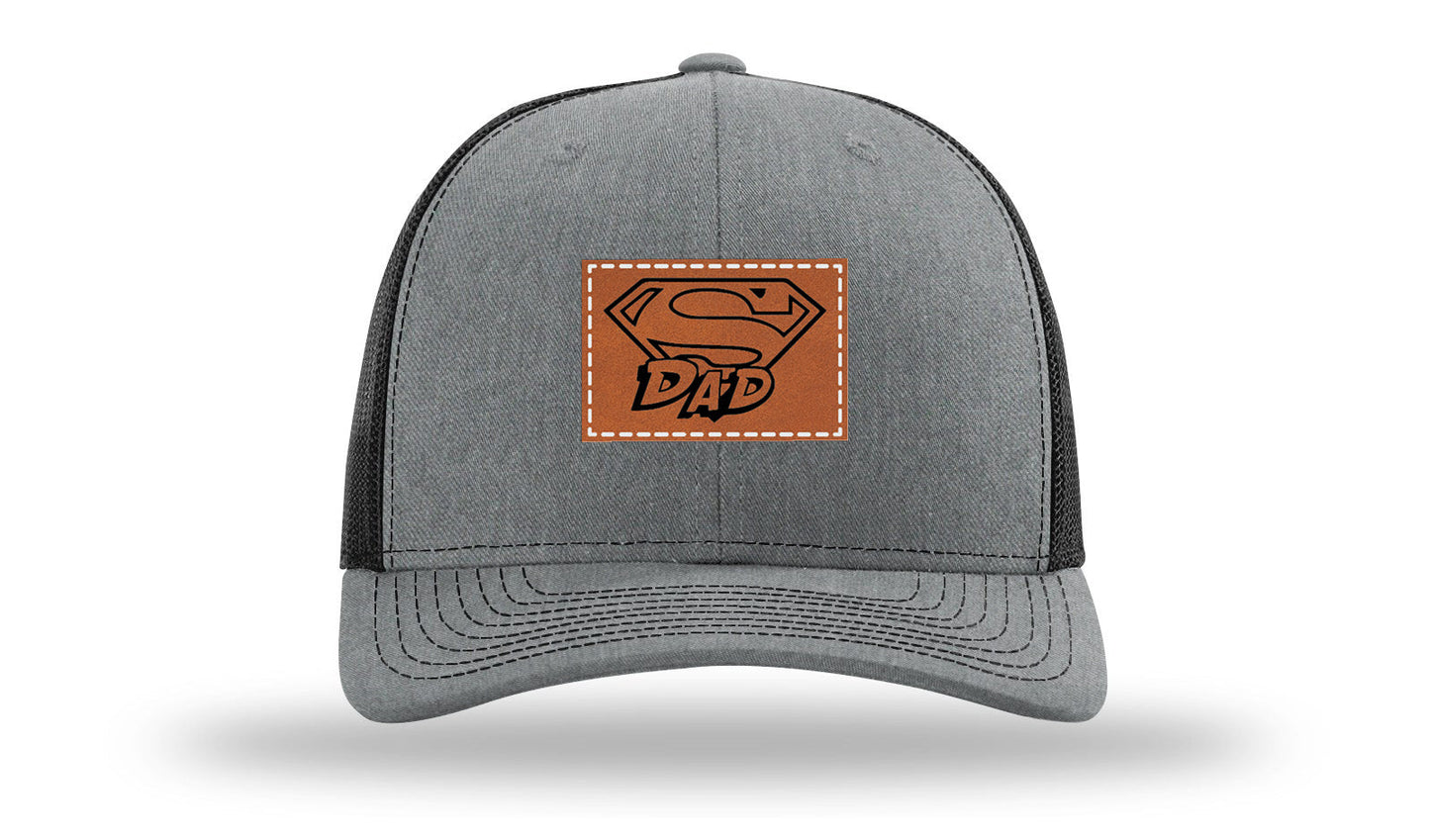 Super Dad Leather Patch Richardson 112 Hat