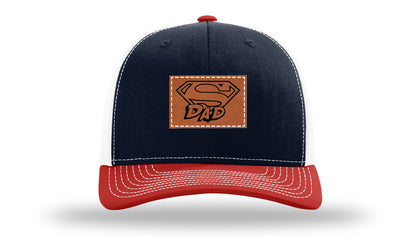 Super Dad Leather Patch Richardson 112 Hat