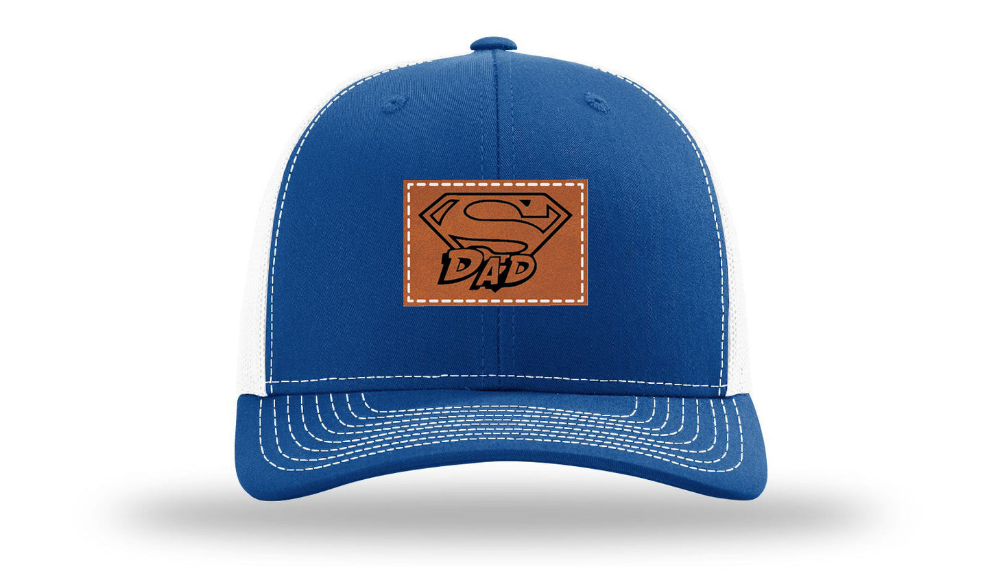 Super Dad Leather Patch Richardson 112 Hat
