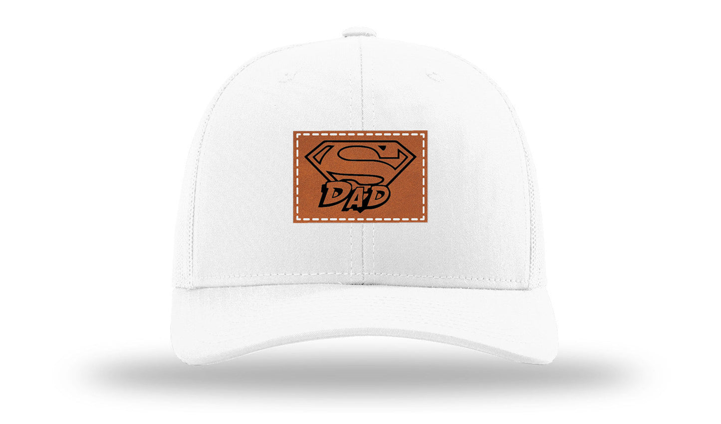 Super Dad Leather Patch Richardson 112 Hat
