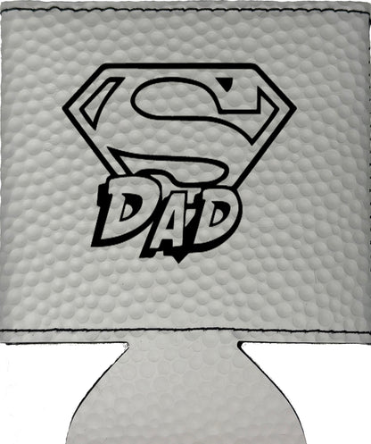 Super Dad Magnetic Leather Koozie-Golf Ball