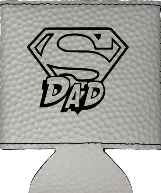 Super Dad Magnetic Leather Koozie-Golf Ball