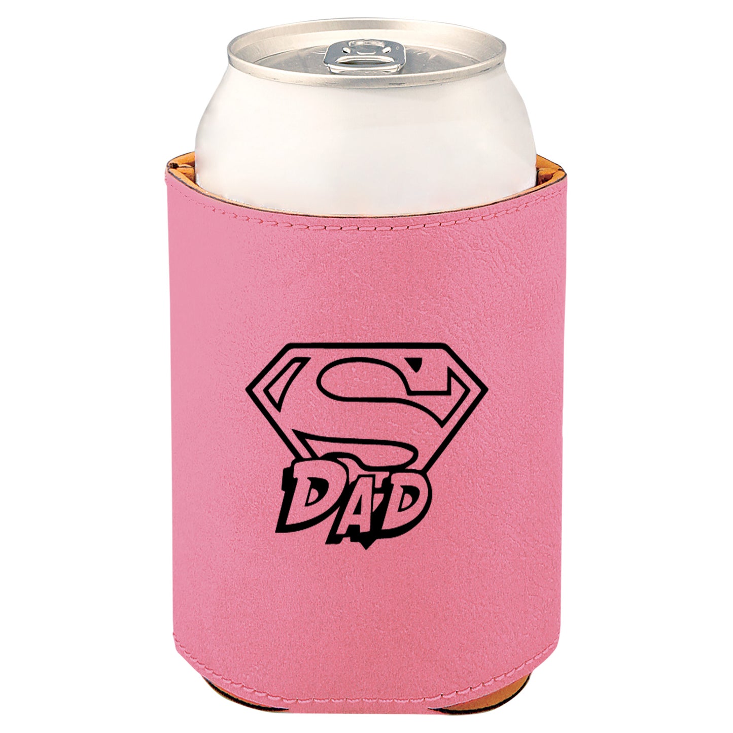 Super Dad Leatherette Koosie-Pink