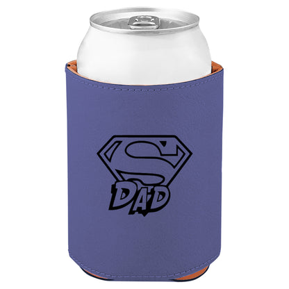 Super Dad Leatherette Koosie-Purple
